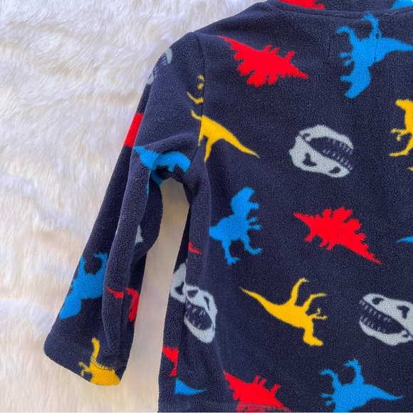 Toddler Boys Dino Glacier Fleece Half Zip Pullover - Tidal 2T - Picture 8 of 15